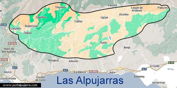 Todos los pueblos de Las Alpujarras de Granada y Almería