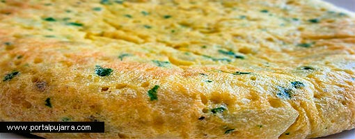 Tortilla de perejil y patatas de la Alpujarra