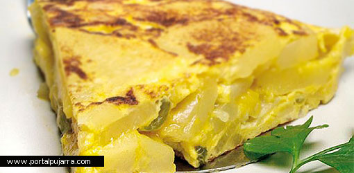 Tortilla de perejil y patatas de la Alpujarra