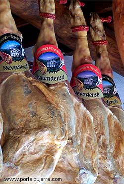 Venta de jamones serrano Alpujarra Trevelez Narciso